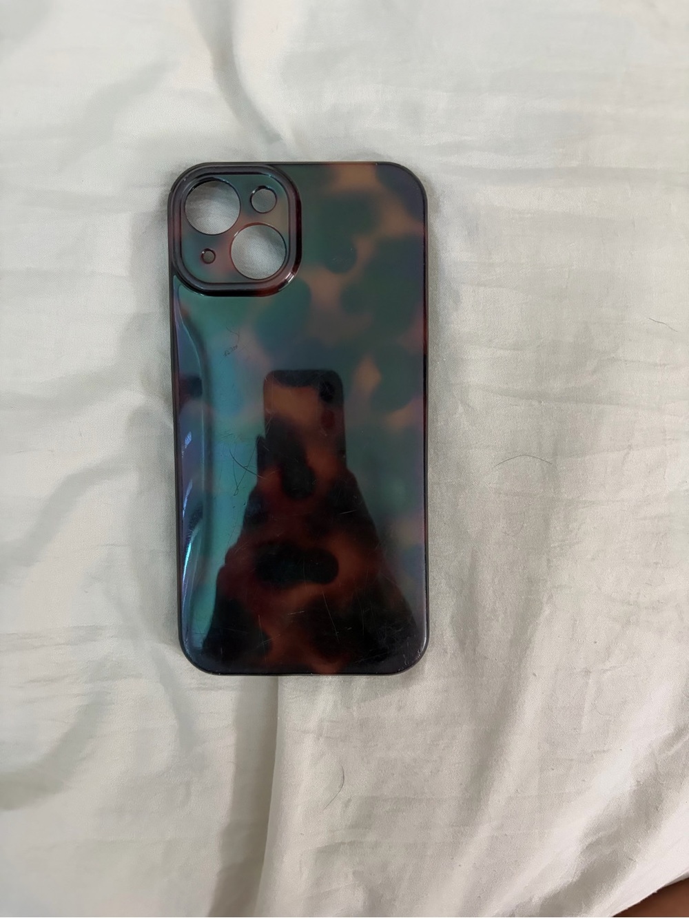 Glossy Tortoiseshell Phone Case - Brown/Black